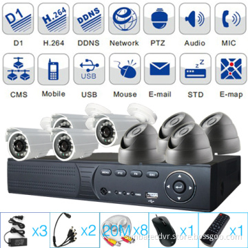 8 Channel Full D1 DVR Home Security Kit
